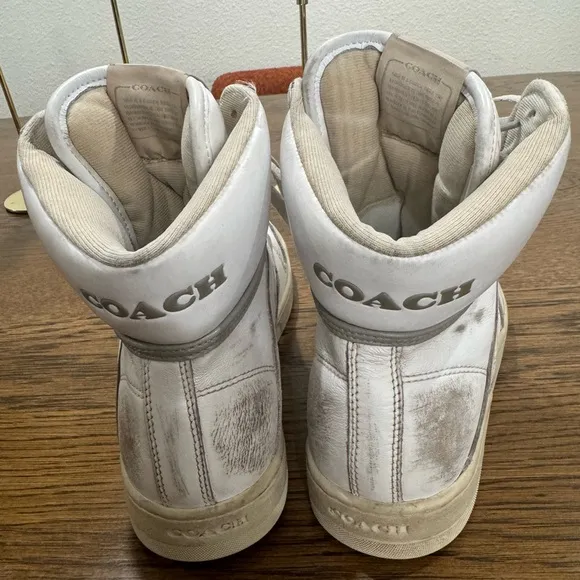 Coach White High-Top Sneakers