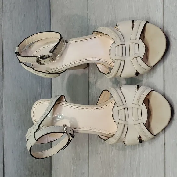 Coach Womens Ankle Strap Heels shoes sandals sz 10B