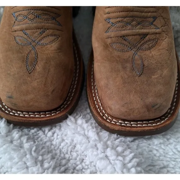 Cody James BBSC1944 Western Soft Blue Gray Leather Boots Kids Size 13