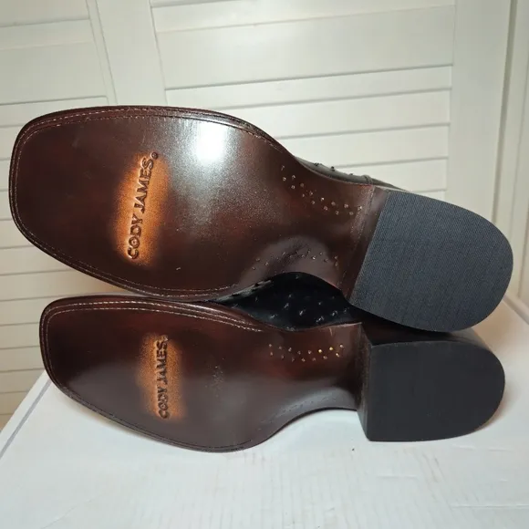 Cody James Exotic Full Quill Ostrich Western Boots Square Toe Men's Size 12 D