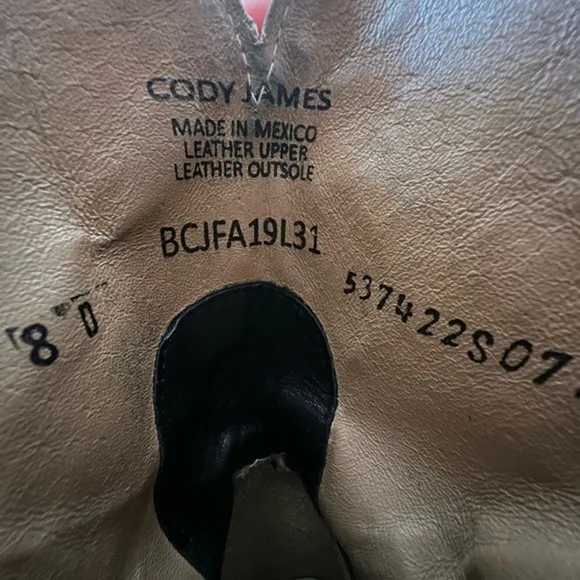 Cody James Men's Brown Buck Western Leather Boots Square Toe