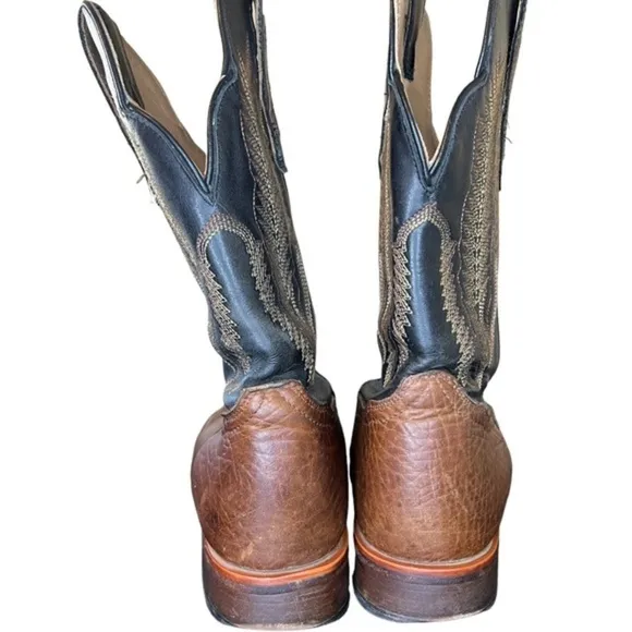 Cody James Men's Brown Buck Western Leather Boots Square Toe