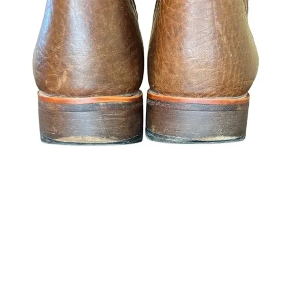 Cody James Men's Brown Buck Western Leather Boots Square Toe