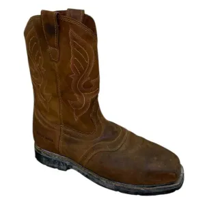 Cody James Square Safety Toe Cowboy Boots Men 14EE Brown Leather Composite
