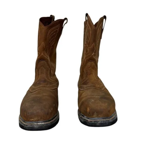Cody James Square Safety Toe Cowboy Boots Men 14EE Brown Leather Composite