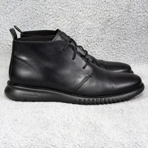 Cole Haan 2.Zerogrand Mens Size 11 Chukka Boots Black Leather Lace Up C26198