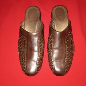 Cole Haan Brown Leather Slip-On Shoes
