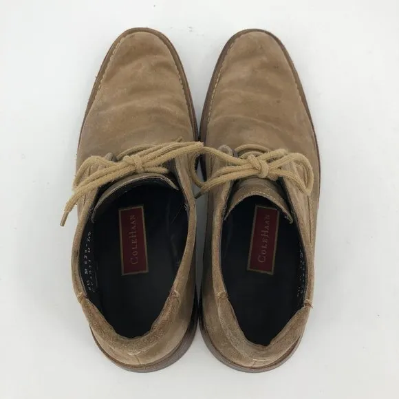 Cole Haan Brown Suede Chukka Boots | Classic Almond Toe Style