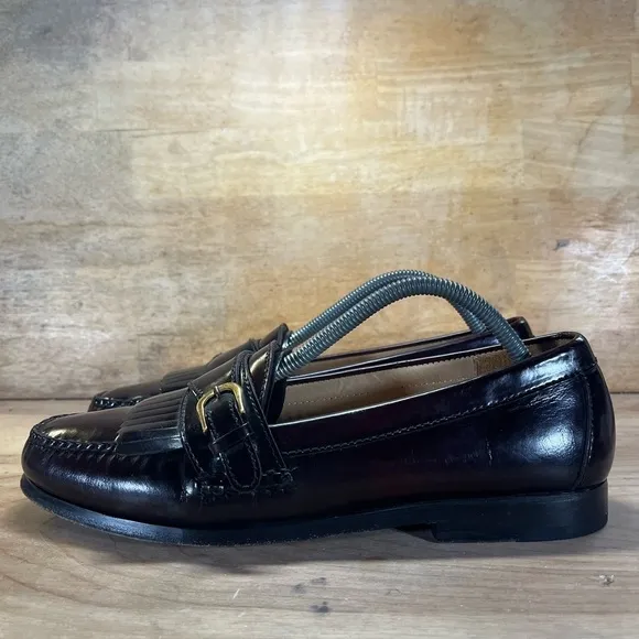 Cole Haan City Mens Size 9.5 (D) Kiltie Monk Strap Slip On Loafers Shoes Brown
