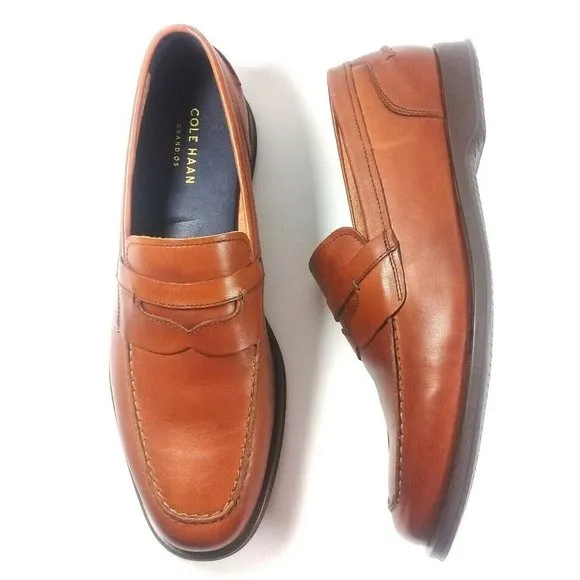 Cole Haan Fleming Penny Loafer Men's Size 10M Brown Leather Slip-on Shoes 10M