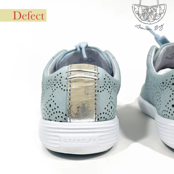 Cole Haan / Grand Crosscourt Lace Up Perforated Sneakers / Blue / Size 6