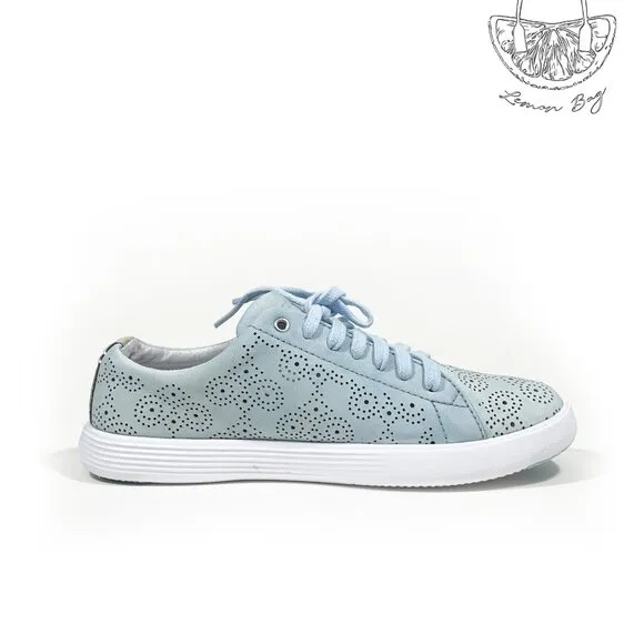 Cole Haan / Grand Crosscourt Lace Up Perforated Sneakers / Blue / Size 6