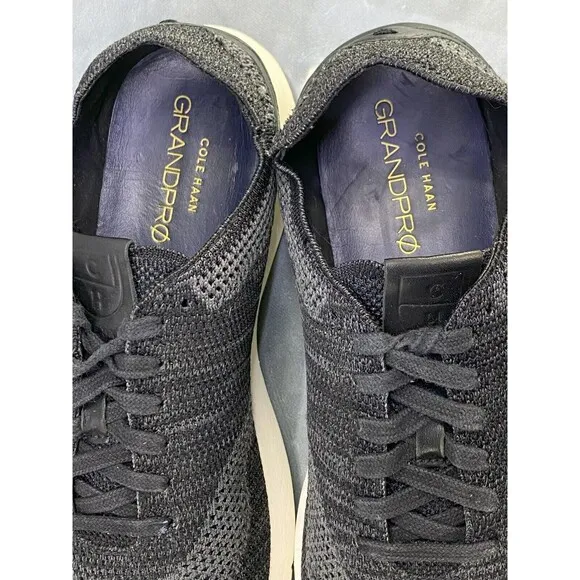 Cole Haan Grand Pro Men's Knit Sneakers Shoes Size 12 Black Gray