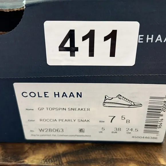 Cole Haan Grandpro Topspin Leather Ultra Light Tennis Sneakers NEW 7.5