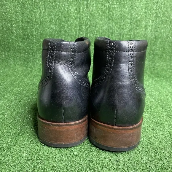 Cole Haan Liam Chukka II Semi Wing Tip C11052 Men's Black Leather Boots Sz 9 M