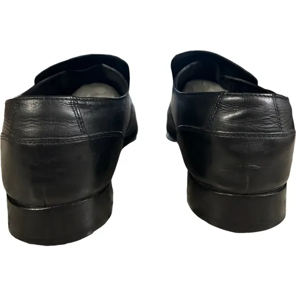 Cole Haan Loafers Dress Shoes Wingtip Slip On Black Leather Mens Size 10.5 M