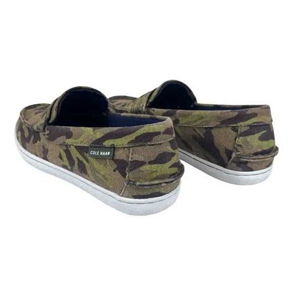 Cole Haan | Men 9M |‎ Green Camo Camouflage Slip-On Casual Penny Loafer Shoes