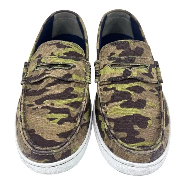 Cole Haan | Men 9M |‎ Green Camo Camouflage Slip-On Casual Penny Loafer Shoes