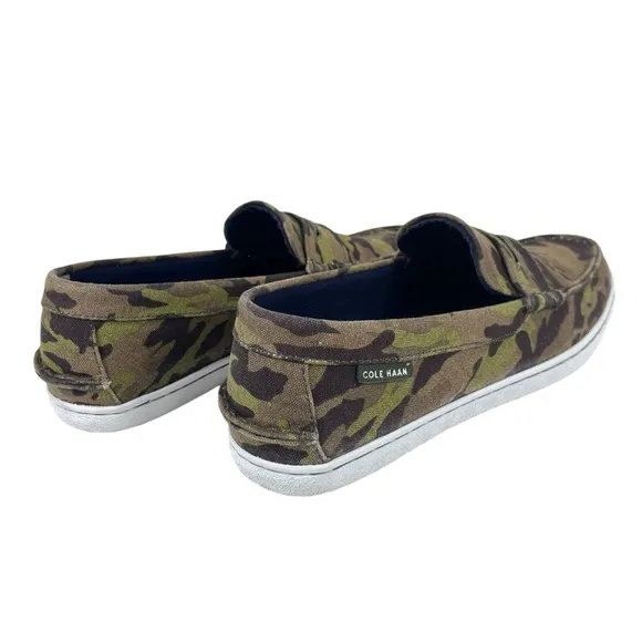 Cole Haan | Men 9M |‎ Green Camo Camouflage Slip-On Casual Penny Loafer Shoes