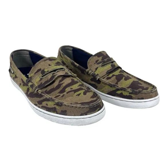 Cole Haan | Men 9M |‎ Green Camo Camouflage Slip-On Casual Penny Loafer Shoes