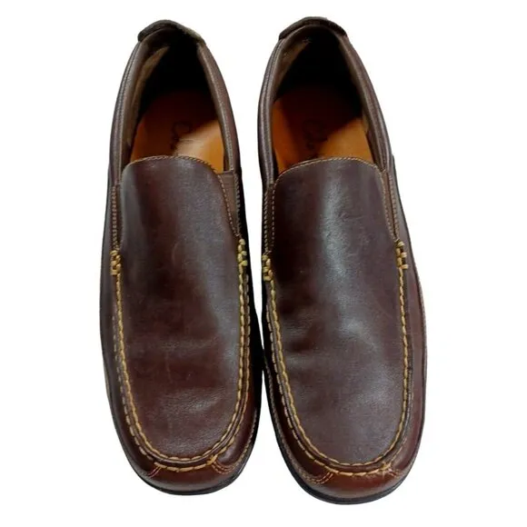 Cole Haan Men Tucker Venetian Slip On Loafer Shoes 12 Dark Brown Leather…