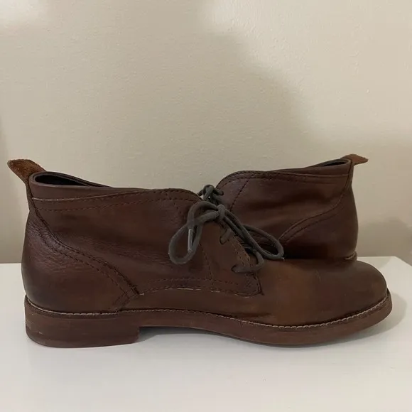 Cole Haan Mens Boots Size 9.5 M Brown Leather Lace Up Chukka Ankle Shoes C11847