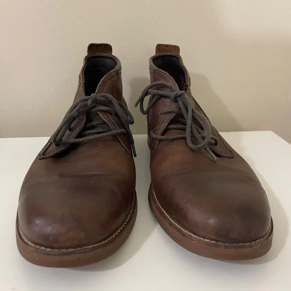 Cole Haan Mens Boots Size 9.5 M Brown Leather Lace Up Chukka Ankle Shoes C11847