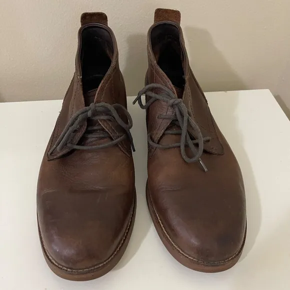 Cole Haan Mens Boots Size 9.5 M Brown Leather Lace Up Chukka Ankle Shoes C11847
