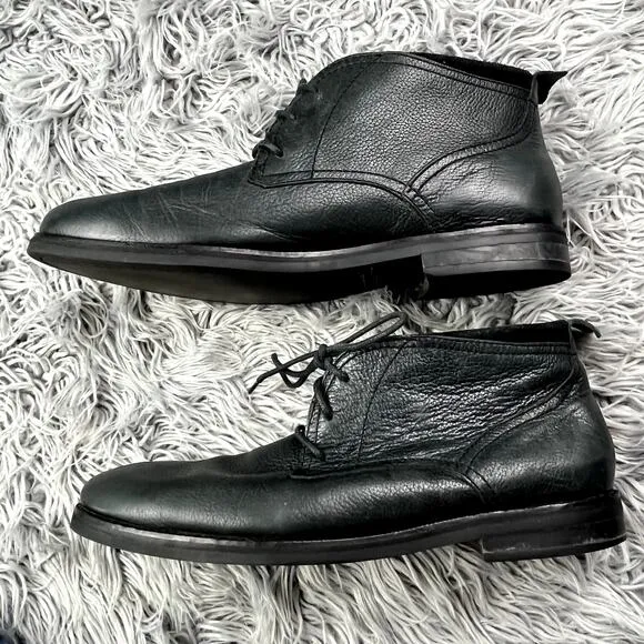 Cole Haan Ogden Stitch Chukka Leather Lace Up Ankle Boot Mens 12 Black C24524
