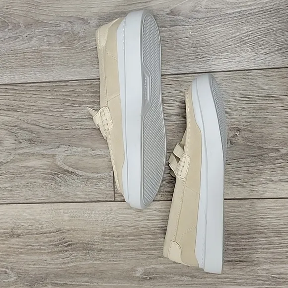 Cole Haan Size 6 1/2 Beige Grand Pro Rally Penny Loafer Shoes Canvas