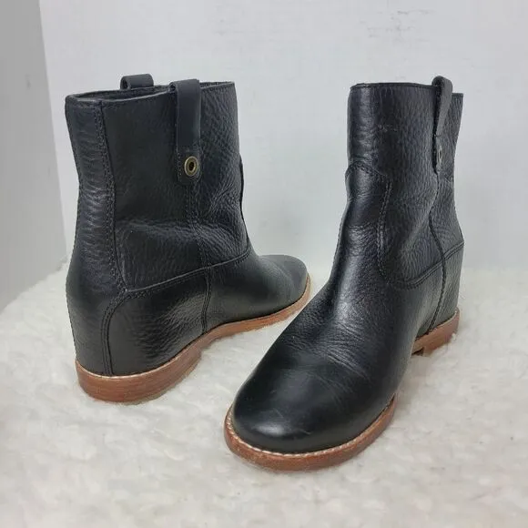 Cole Haan Zillie Women's Boots Size 6.5 B Black Leather Bootie N5664 Shoe