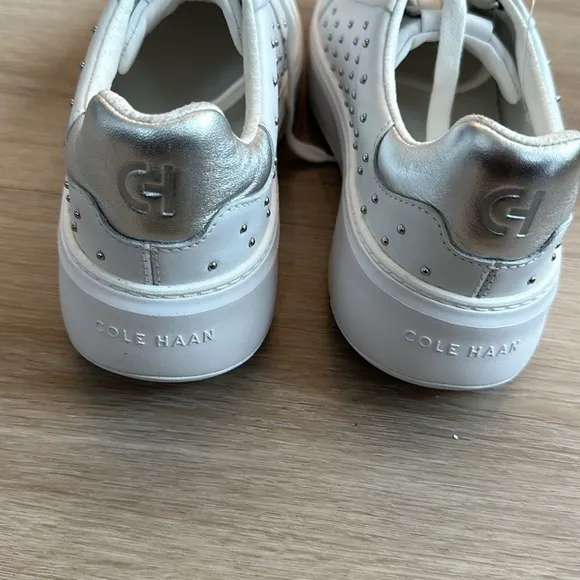 Cole HaanGrandPrø Topspin Studded Leather Platform Sneakers NWOB