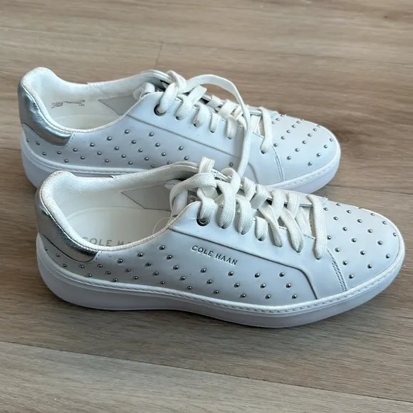 Cole HaanGrandPrø Topspin Studded Leather Platform Sneakers NWOB