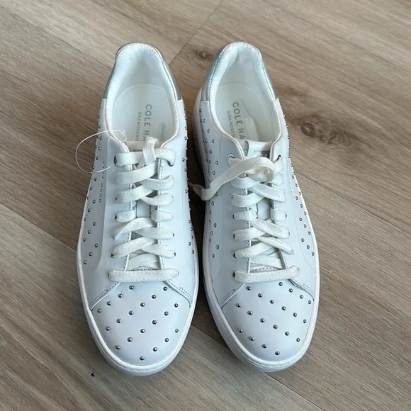 Cole HaanGrandPrø Topspin Studded Leather Platform Sneakers NWOB