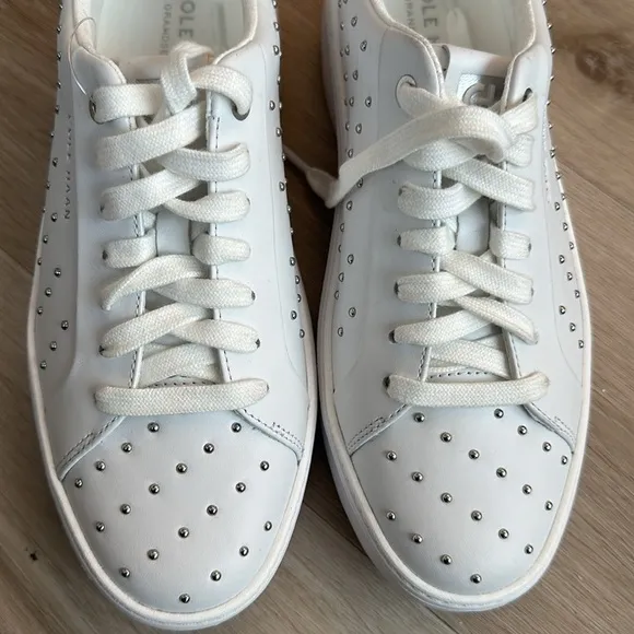 Cole HaanGrandPrø Topspin Studded Leather Platform Sneakers NWOB