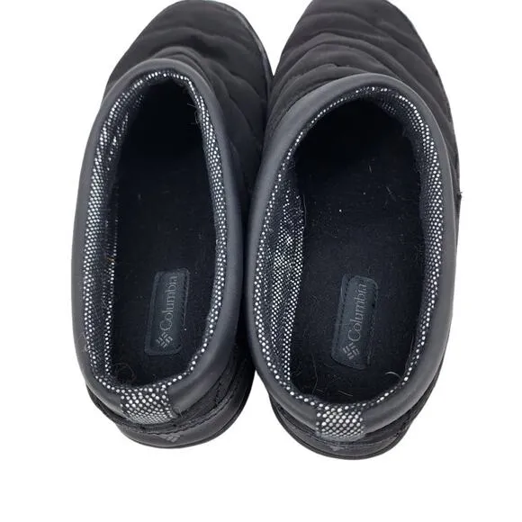 Columbia Packed Out II Black Omni Heat Slip On Slipper Shoes Size 8