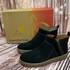 COMFORTIVA Black Hartwick Suede High Top Sneakers New Size 7 Wide