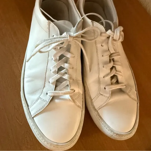 Common Projects Achilles Low Leather Sneakers White Italy Size 42 US 8.5