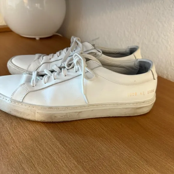 Common Projects Achilles Low Leather Sneakers White Italy Size 42 US 8.5
