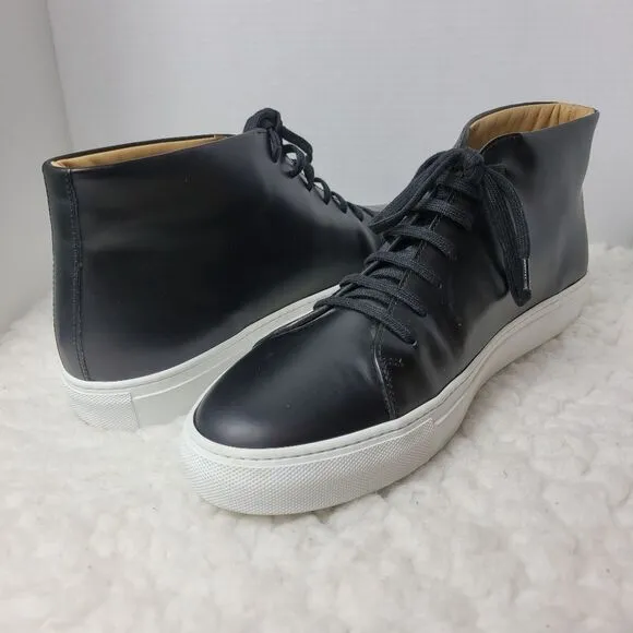 Common Projects Black Leather High-Top Sneakers