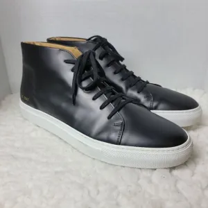 Common Projects Black Leather High-Top Sneakers