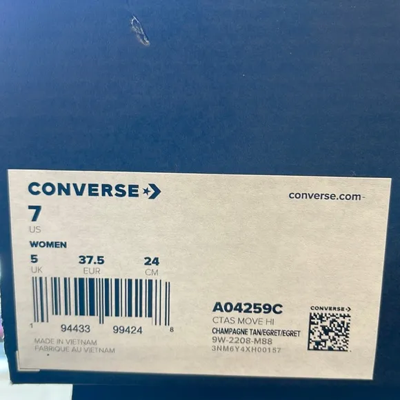 Converse A04259CCTAS MOVE HICHAMPAGNE TANEGRETIESRET WMNS sneakers - Platform