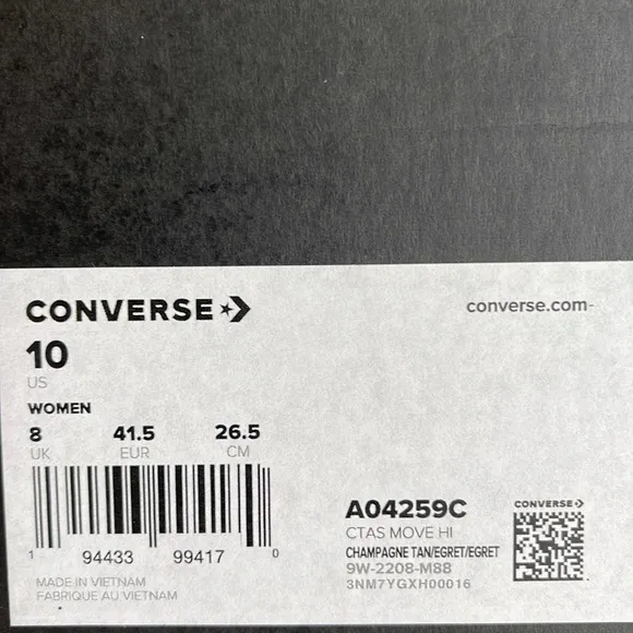 Converse A04259CCTAS MOVE HICHAMPAGNE TANEGRETIESRET WMNS sneakers - Platform