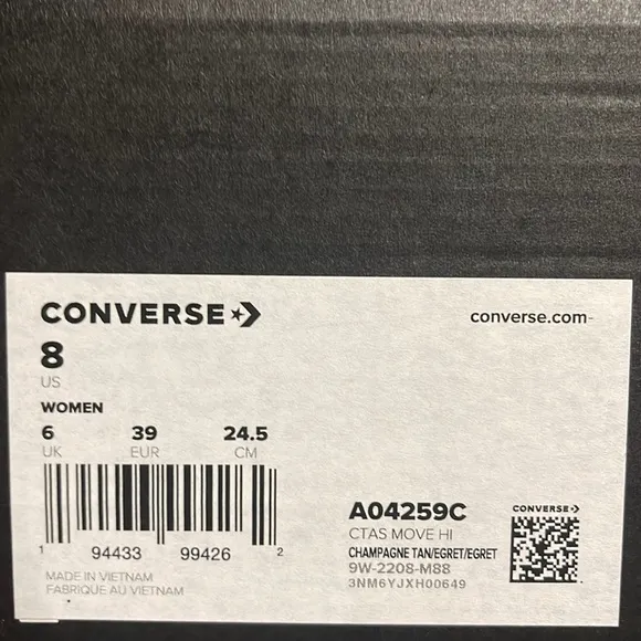 Converse A04259CCTAS MOVE HICHAMPAGNE TANEGRETIESRET WMNS sneakers - Platform