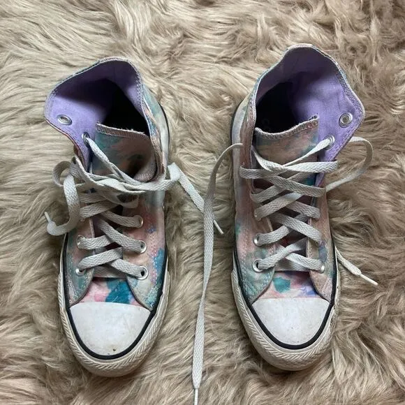 Converse All-Star Chuck Taylor Lilac Tie Dye High Top Sneakers