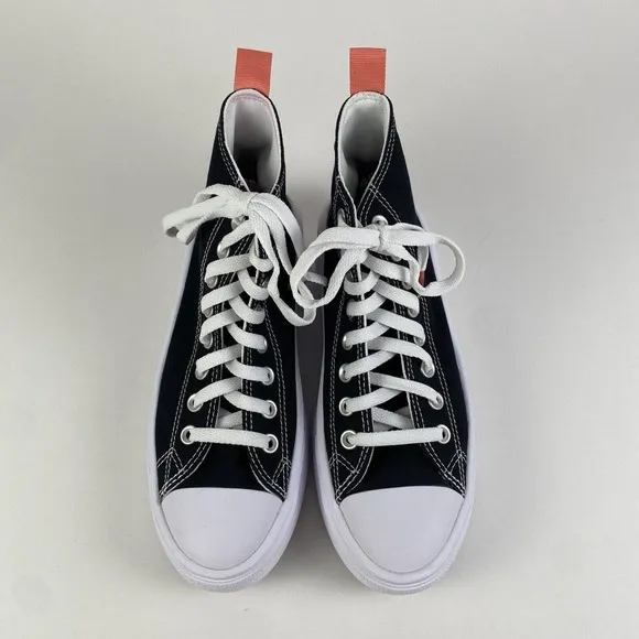 Converse All Star Move Hi Platform Sneakers Black/Pink Kids Size 6 Brand New