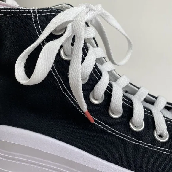 Converse All Star Move Hi Platform Sneakers Black/Pink Kids Size 6 Brand New