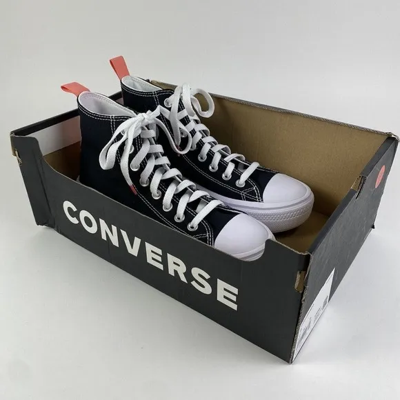 Converse All Star Move Hi Platform Sneakers Black/Pink Kids Size 6 Brand New