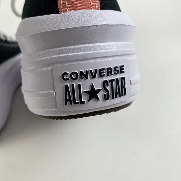 Converse All Star Move Hi Platform Sneakers Black/Pink Kids Size 6 Brand New