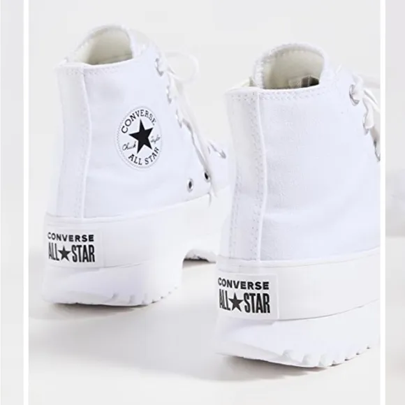 Converse All Star Unisex Lugged 2.0 Hi Top White Sneakers Sz M 10.5 W 12.5 NEW
